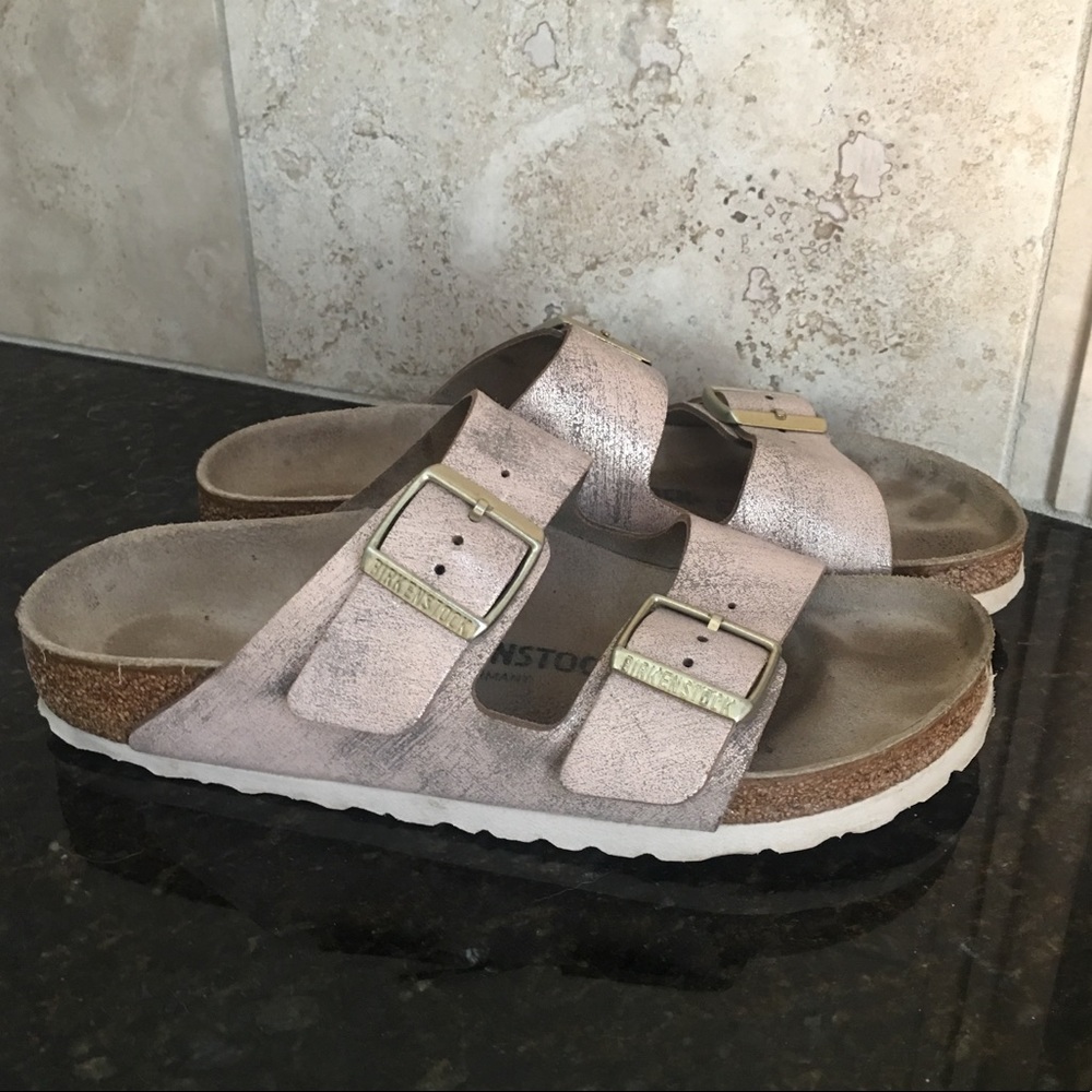 🚫SOLD🚫 Birkenstock  |  washed metallic patina